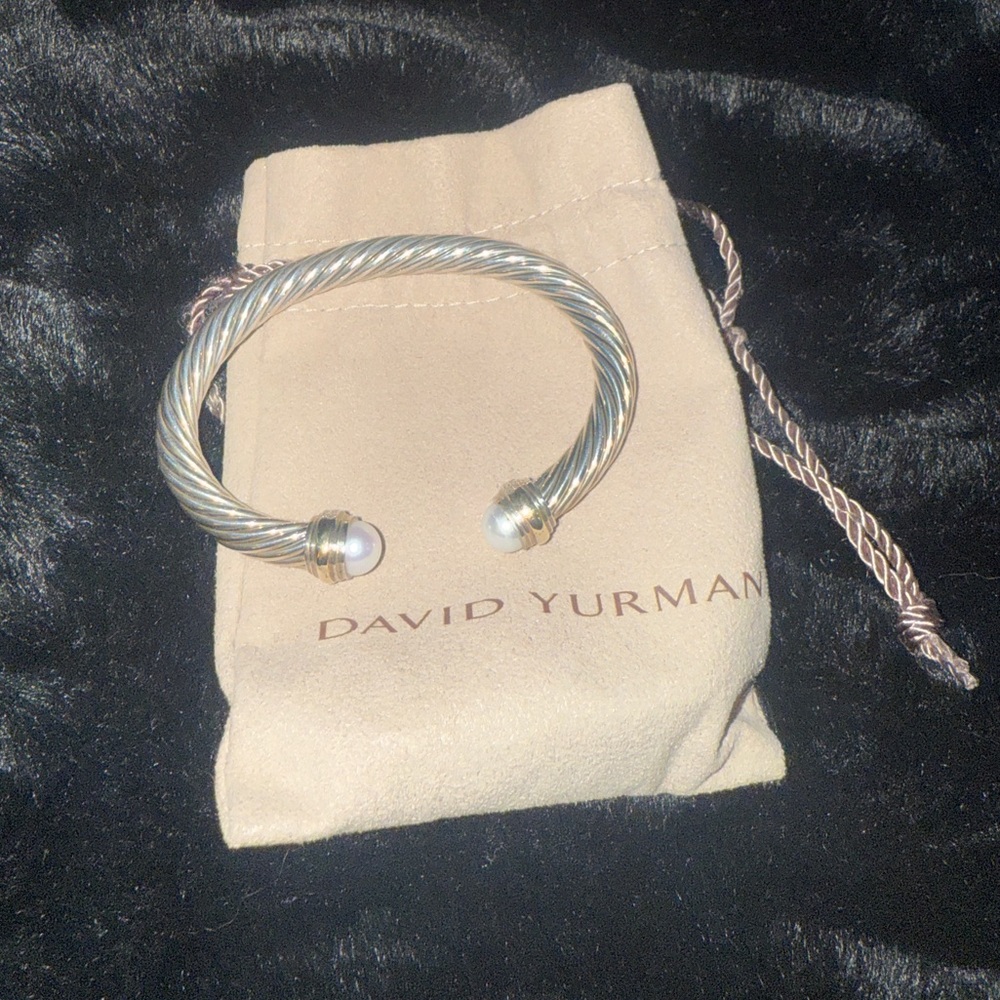 David Yurman pearl Cable Bracelet